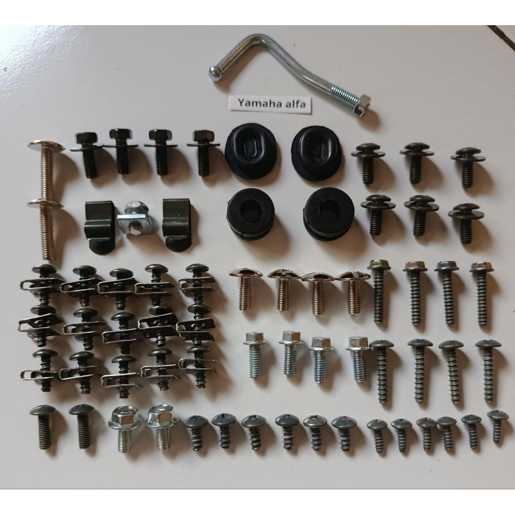 baut yamaha alfa full body termasuk karet / baut full body yamaha alfa terlengkap