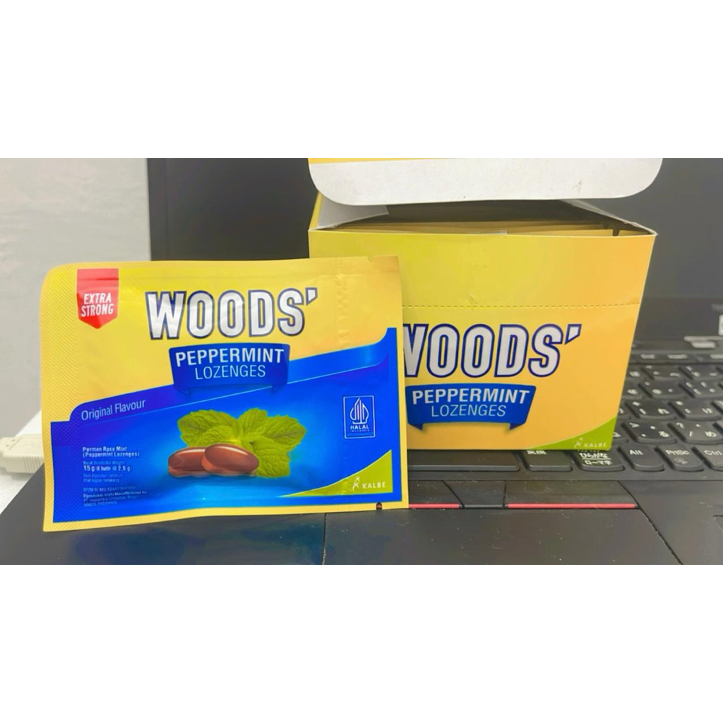 

Woods Permen Peppermint Permen Pelega Tenggorokan & Meredakan Batuk Sachet