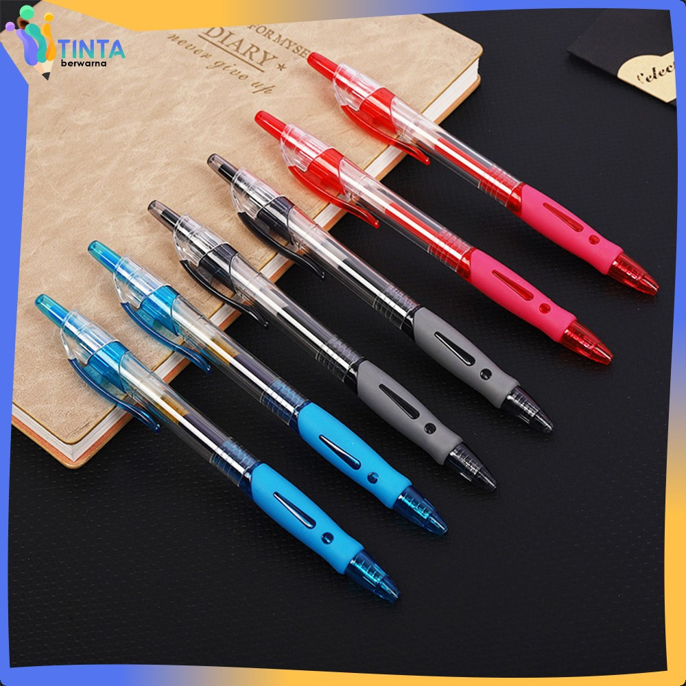 

Pulpen Cetekan Standar Ink 0.5mm / Pena Mekanik Polos Tinta Cair Alat Tulis Kantor Sekolah Tinta Berwarna A105