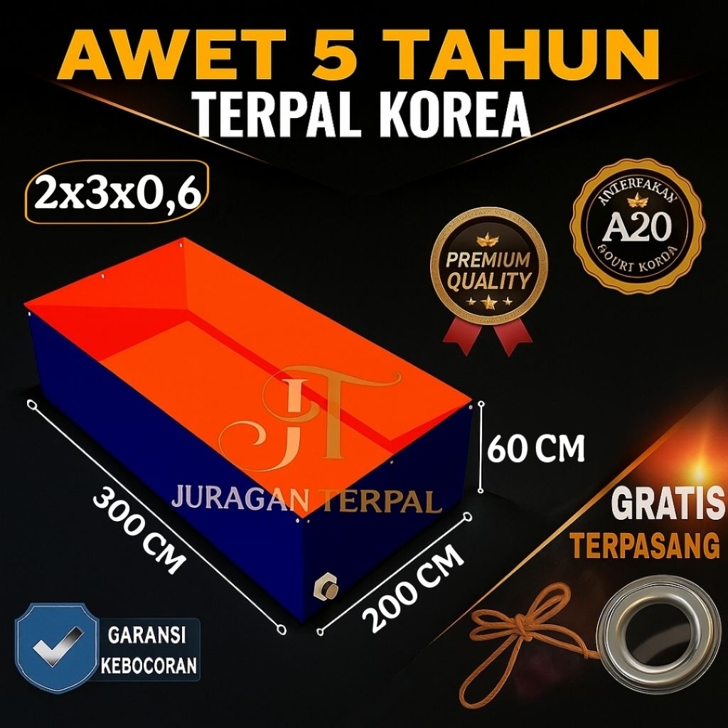 KOLAM TERPAL A20 ASLI 2X3X0,6 MURAH