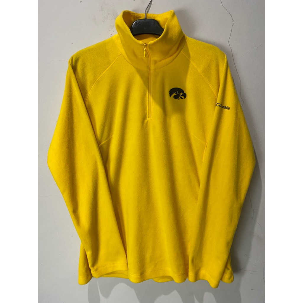 Columbia Fleece Jacket Gold Lowa Hawkeyes Quarter Zip Pullover