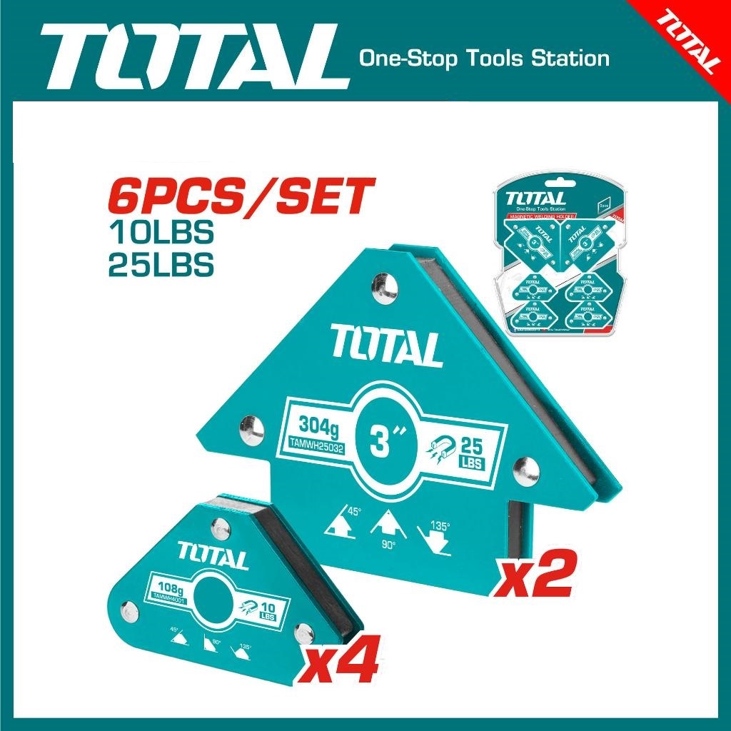 TOTAL 6 Pcs Magnetic Welding Holder Set TAMWH6002 Siku Magnet Las 6pcs