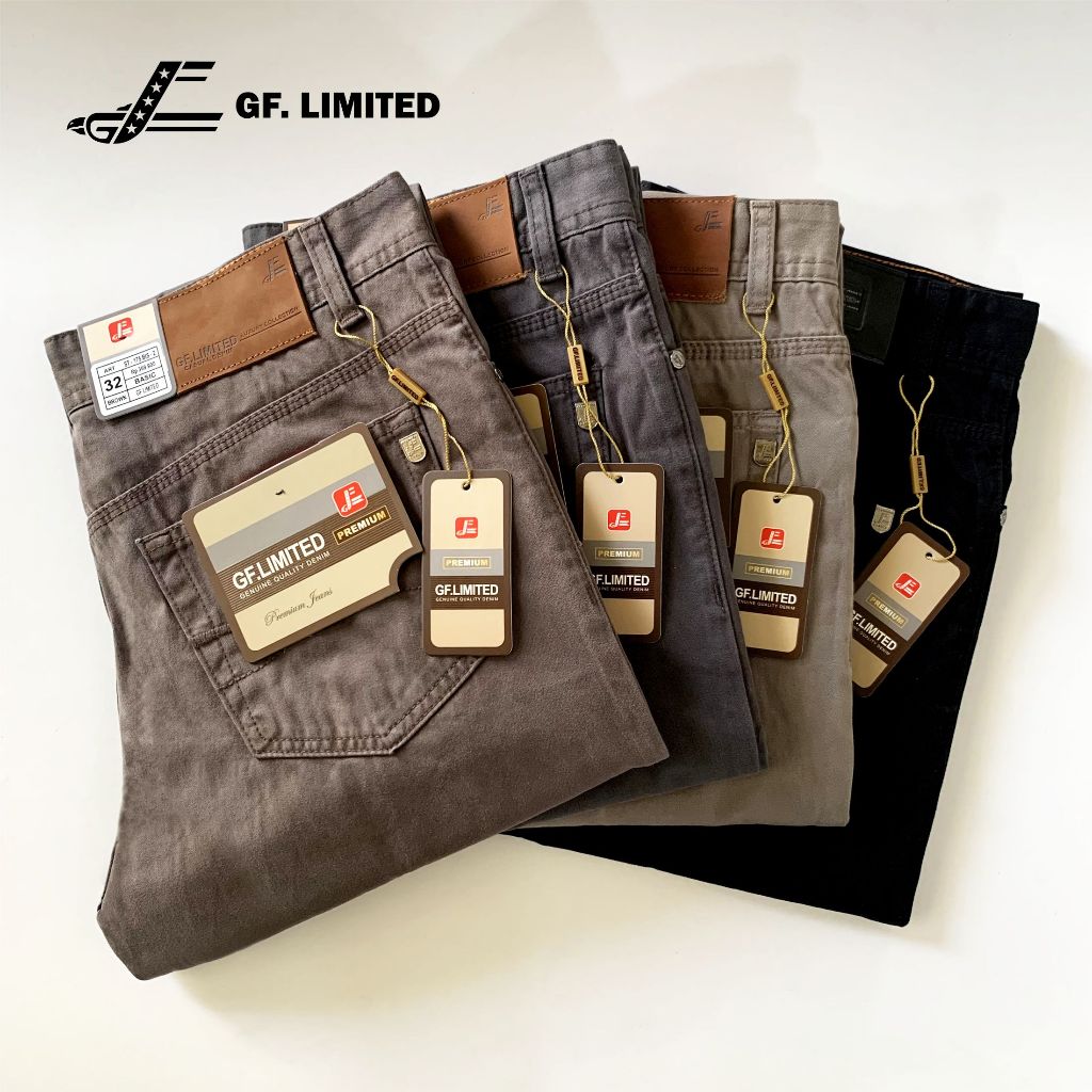 GF.LIMITED Celana Kanvas Panjang Pria Katun Reguler Fit Basic Standart Premium Quality