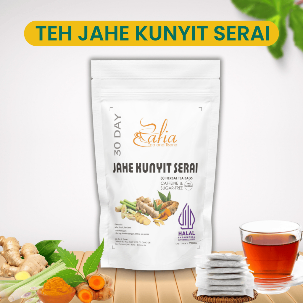 

TEH JAHE KUNYIT SERAI ( 30 Tea Bag )