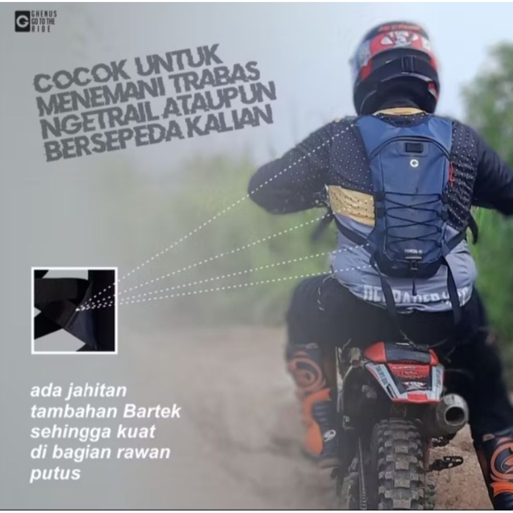 Daypack Tas Ransel Olahraga Anti Air Multifungsi Tas Sepeda Hydropack Tas Trail Motor Cross Trabas A