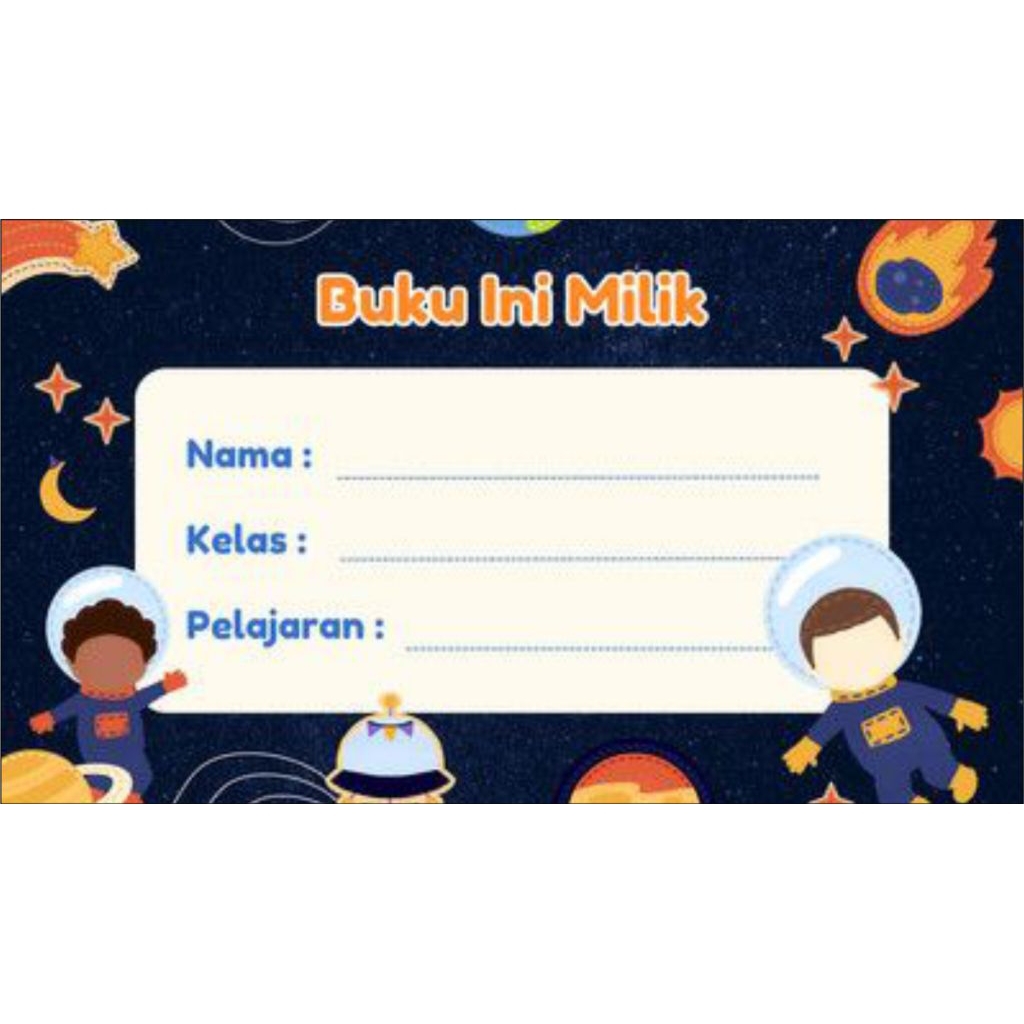 

Label Nama Buku Tulis/ LKS Bahan Stiker Anti Air Tidak Mudah Rusak