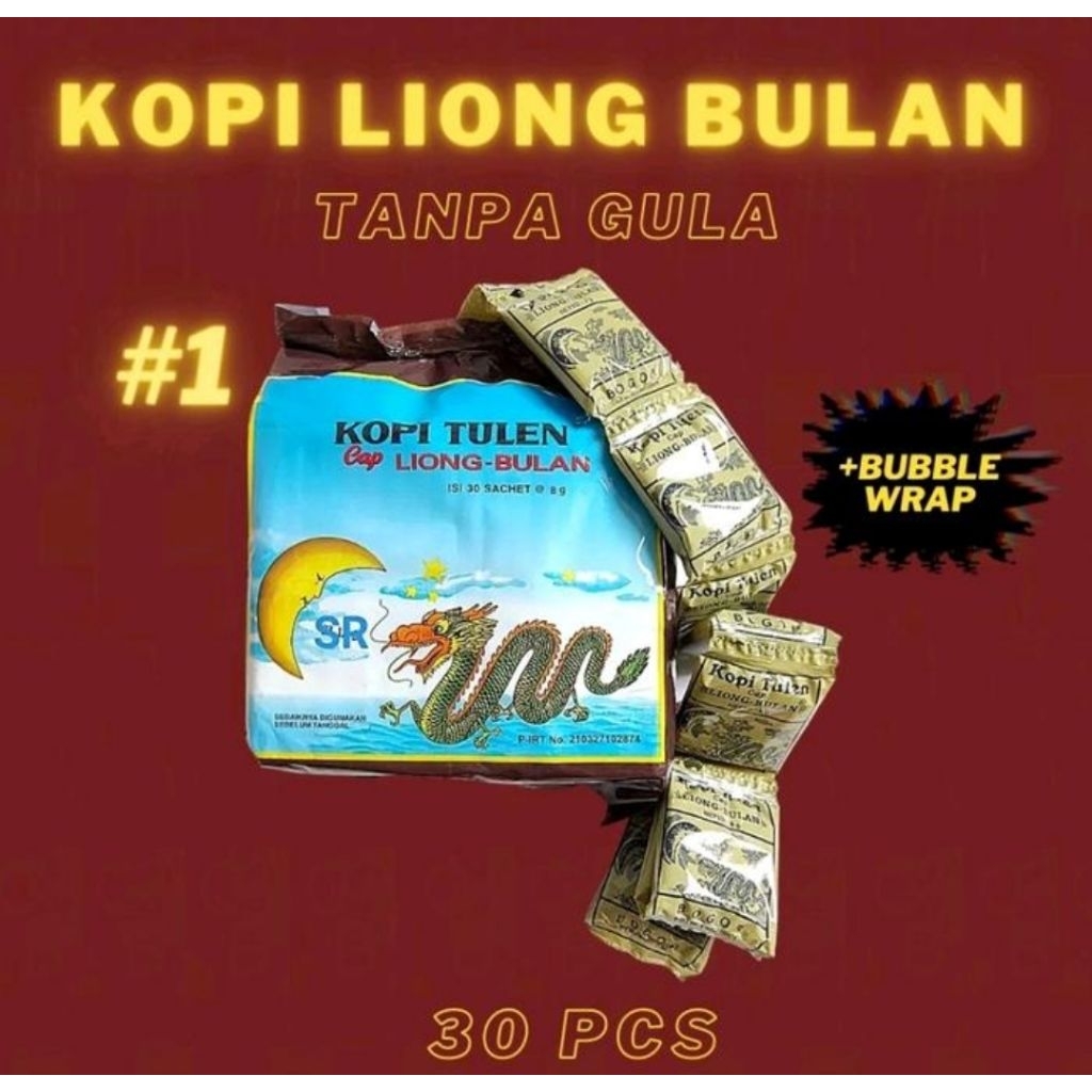 

Kopi Liong Khas Tanpa Gula 30pcs ukuran kecil
