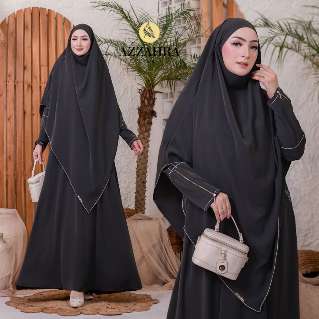 Fatimah Series / Gamis Set Khimar Syari / Original Brand / COD