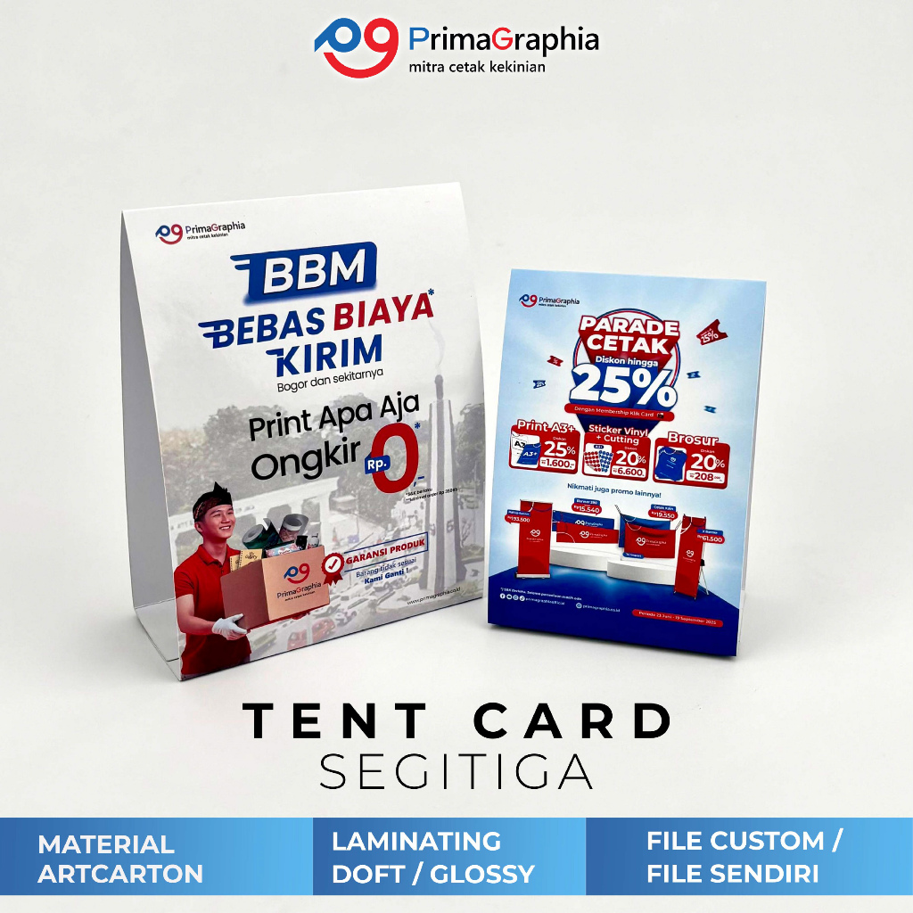 

Cetak Tent Card Art Carton/Print Table Menu