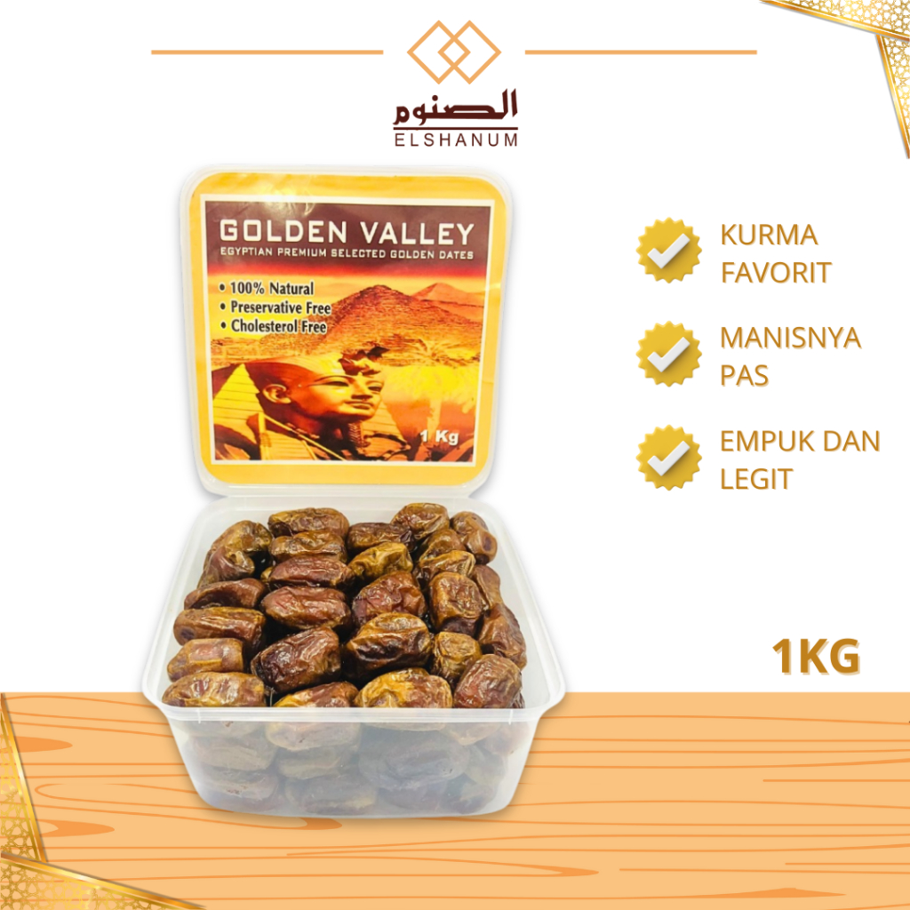 

Kurma Golden Valley 500 Gram / Kurma Golden valley 1 kg / Kurma Mesir Madu Premium / Shabani.Store