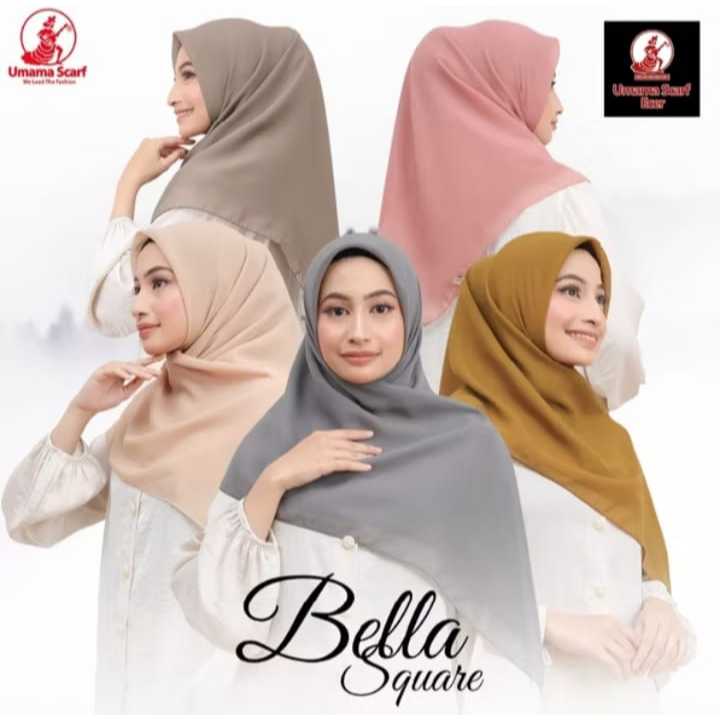 BELLA SQUARE UMAMA SCARF Kerudung Segi Empat/ Hijab Segi Empat Umama Bella Square Warna