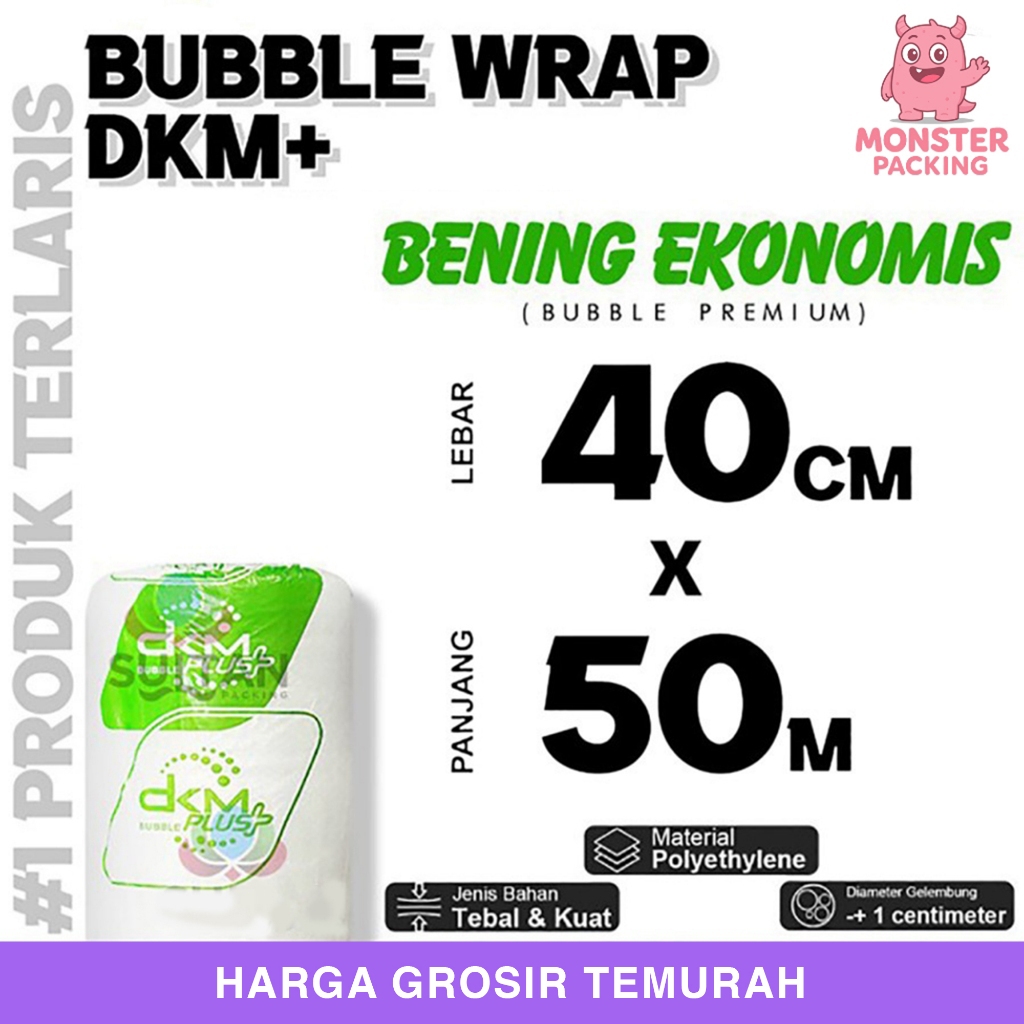 

Bubble Wrap 40cm x 50meter BENING EKONOMIS Bubblewrap TERMURAH / ROLL