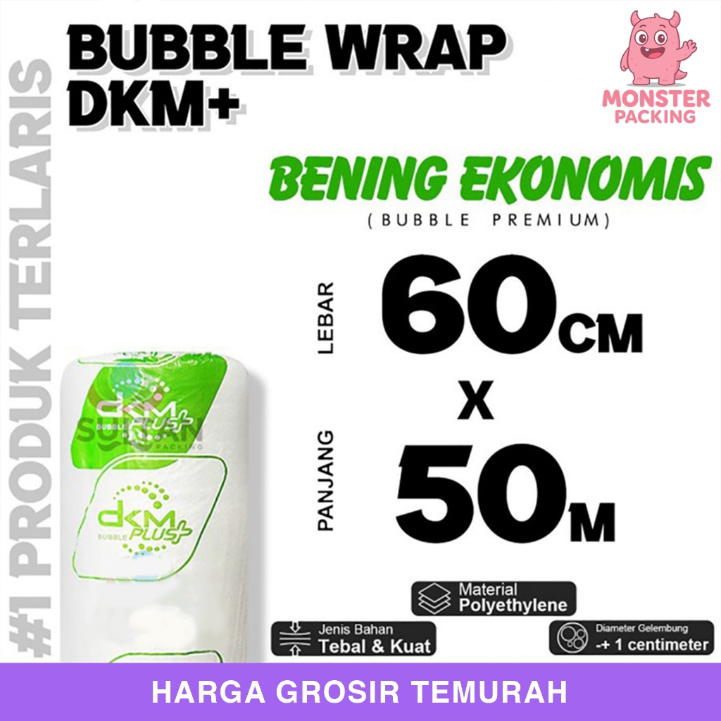 

Bubble Wrap 60cm x 50meter BENING EKONOMIS Bubblewrap TERMURAH / ROLL