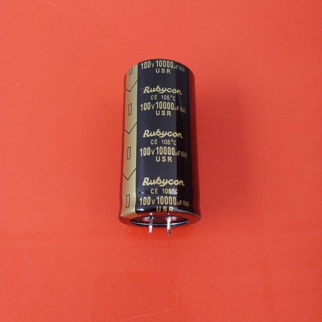 Jtterang Elco Rubycon Hitam 100V 10000Uf Usr , Elco Rubycon Black Gold Usr 100V 10000Uf , Rubycon