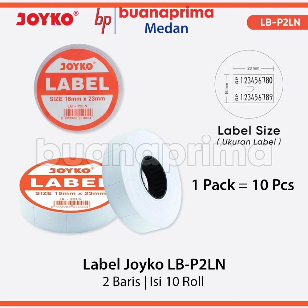 

LABEL Harga JOYKO LB P2LN 2 Baris Isi 10 Roll Per Pack Line Stiker Price Merah Price Label Sticker Per Slop
