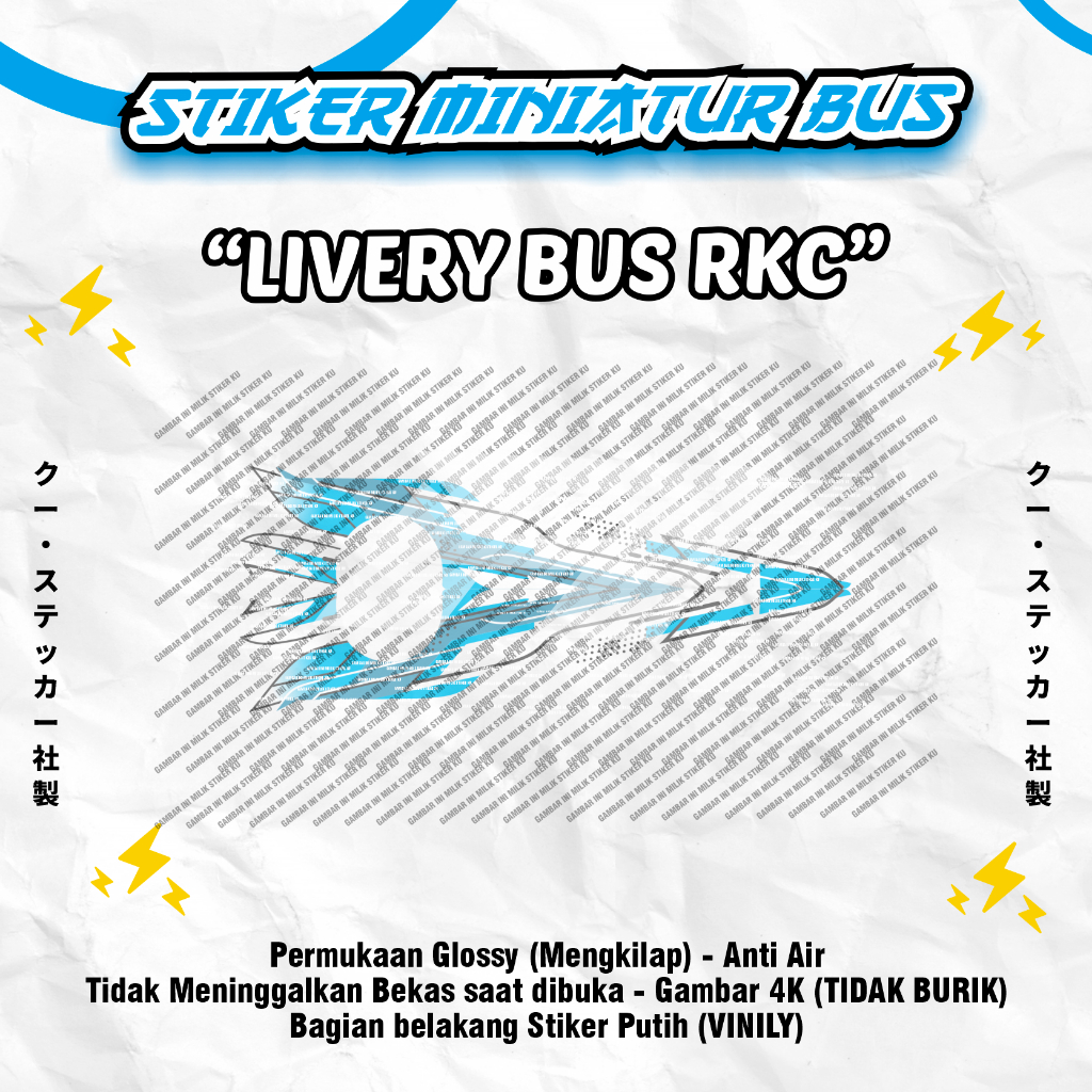 

Stiker Livery Bus Mysticism Sea Aksesoris bus Rkc Mainan Cutting Vinly