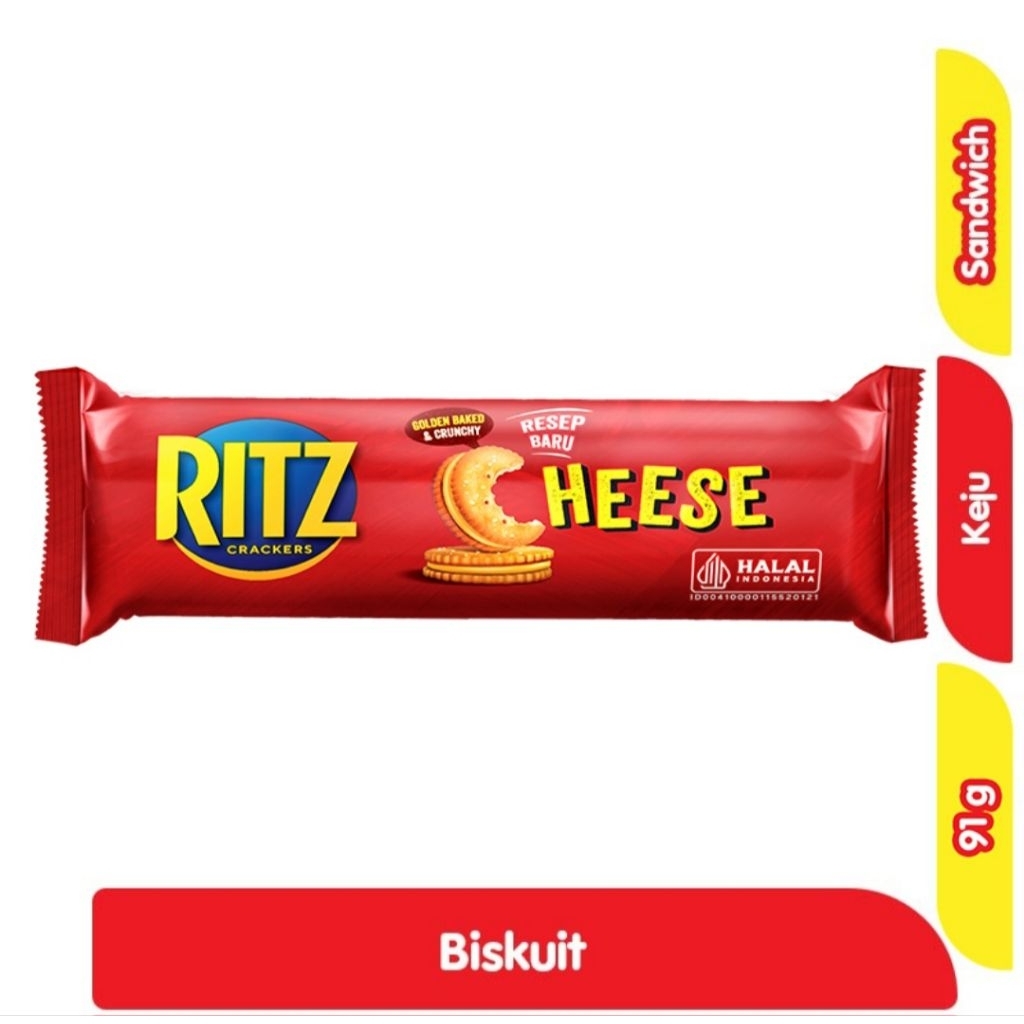 Ritz sandwich cracker keju  original choco 91gr
