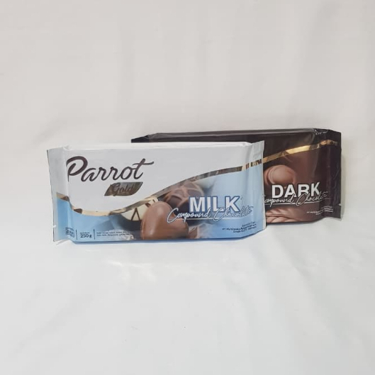 

Parrot Gold Chocolste Compound Dark/ Milk 250g