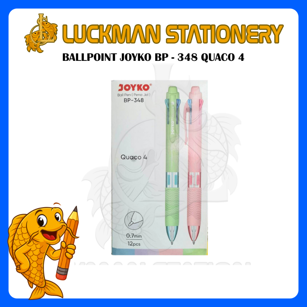 

LUCKMAN STATIONERY - BALLPOINT JOYKO BP - 348 QUACO 4 (PCS)