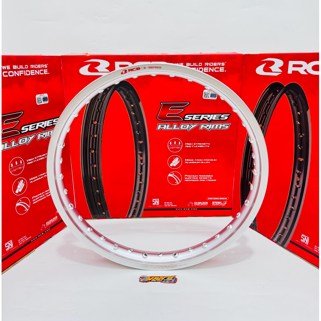 VELG ALOY RCB E SERIES 18 X 160 LINGKAR SILVER KULIT JERUK HITAM EXCEL TITANIUM ABU ROKOK KULIT JERU