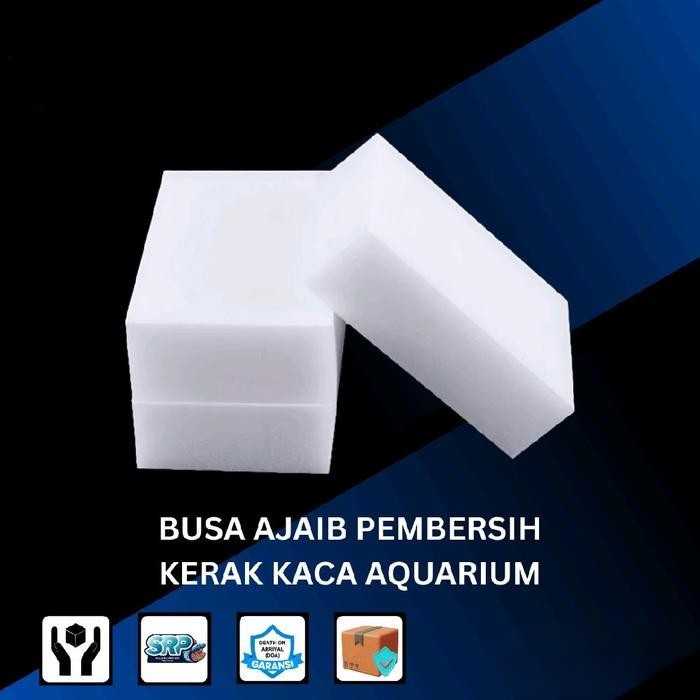 BLUEFINERY Nano Magic Spons Busa Ajaib Pembersih Kerak Aquarium Spons Ajaib Pembersih Serba Guna Pra