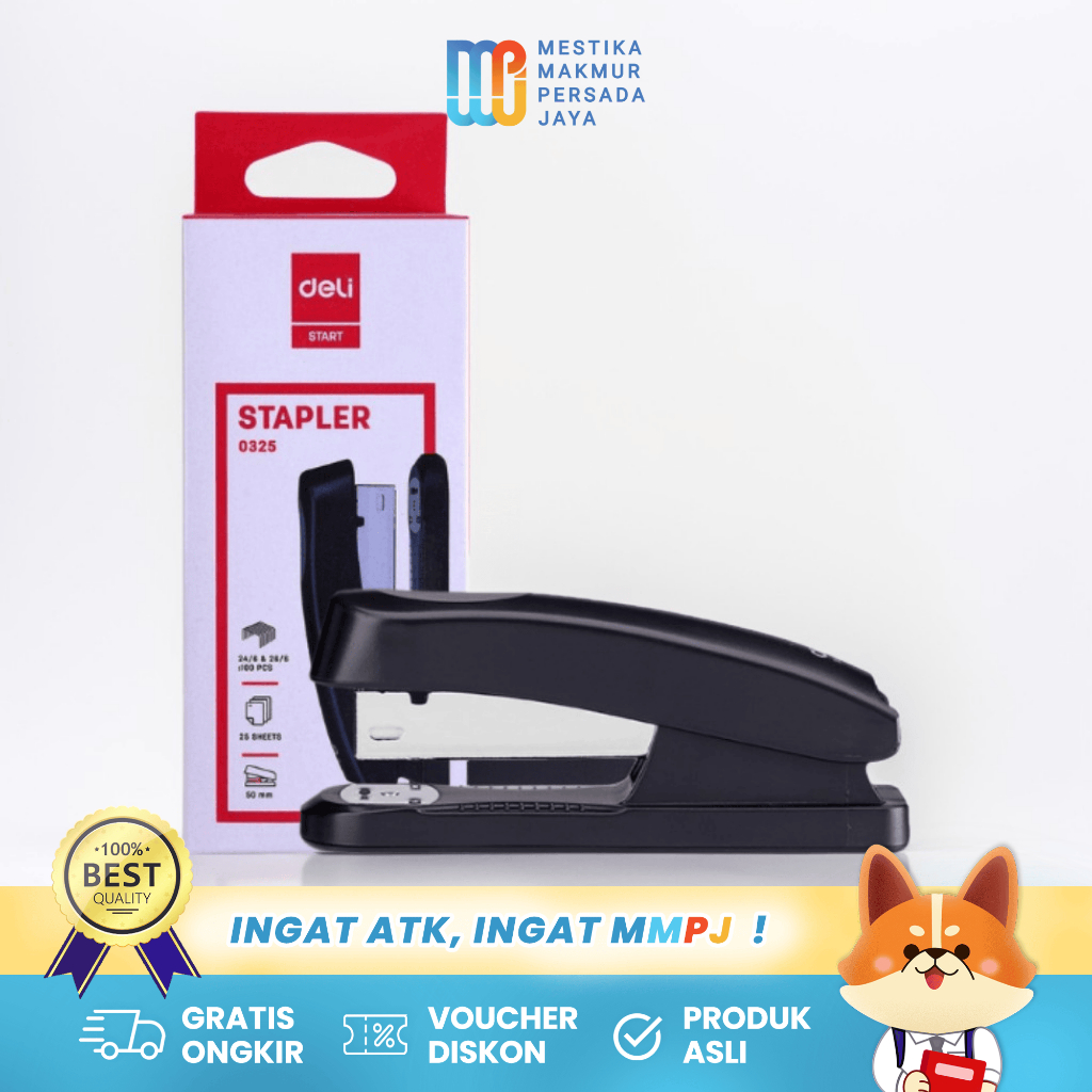 

Deli Stapler 24/6 26/6 Half Strip Multifungsi ABS Material E0325