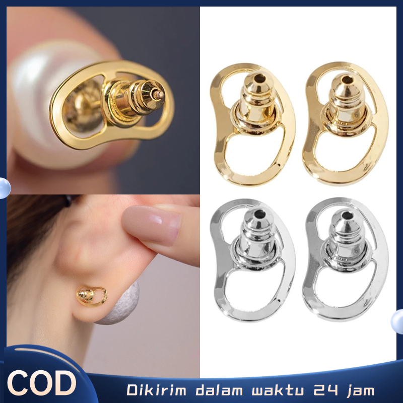 6pcs Bantalan Anting Tusuk Penutup Anting Tusuk Stopper Tembaga Anting Penutup Giwang