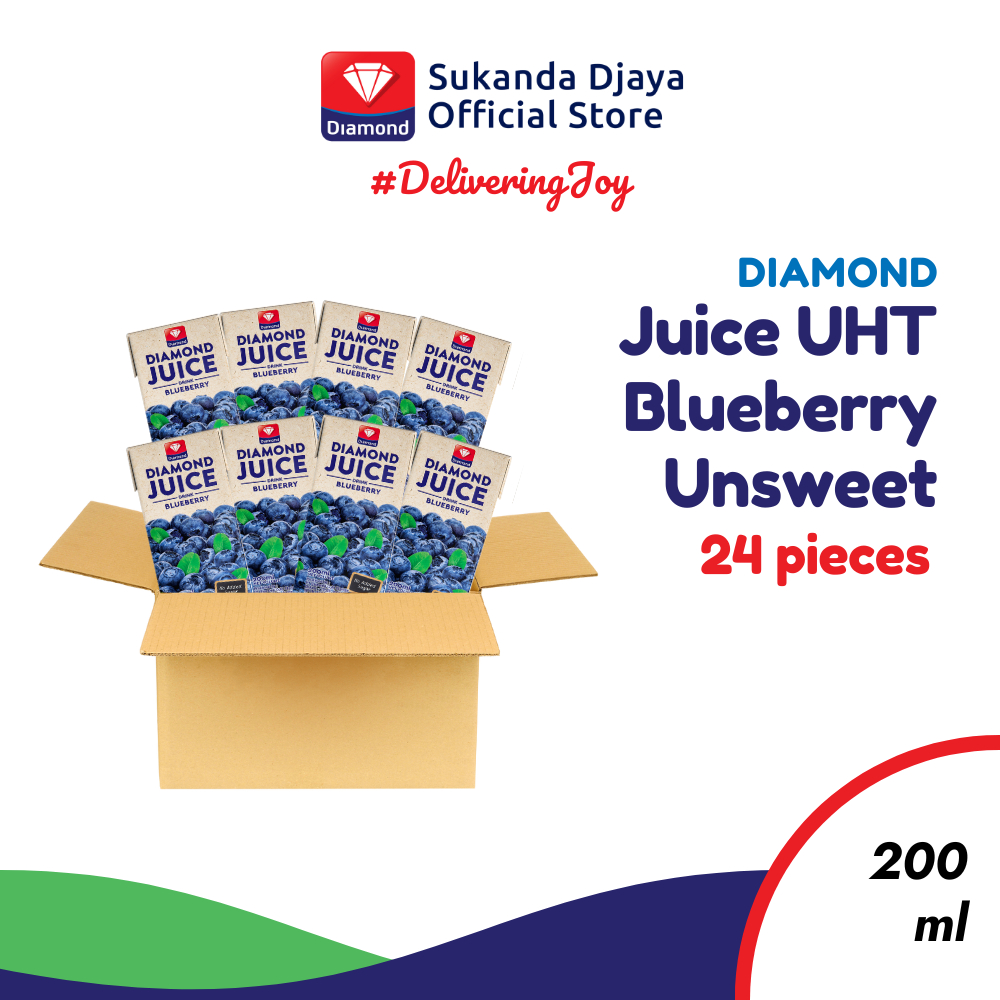 

Diamond Juice UHT Blueberry Unsweet 200 Ml 1 Karton