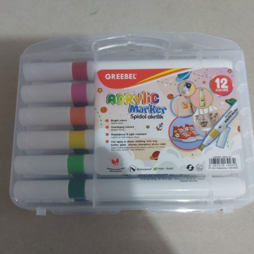 

Grebeel spidol acrilic 12 colours