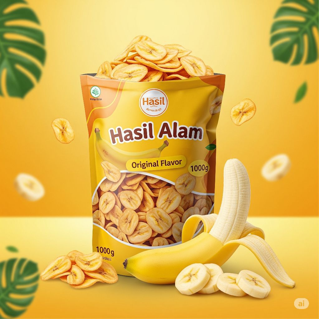 

Paket 1000g Banana Chips Original Flavor