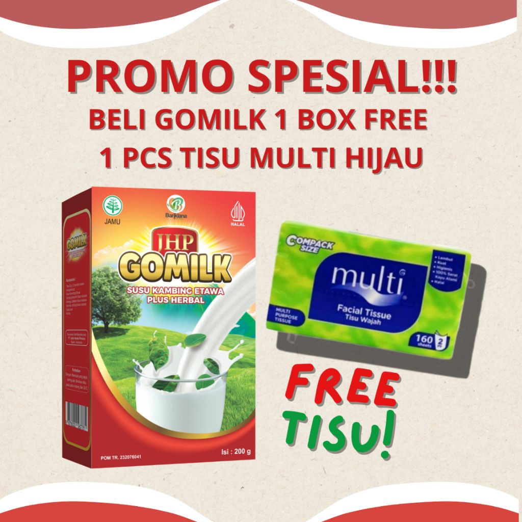 

[Bisa COD + GARANSI] Susu GOMILK 200gr Asi lancar buat ibu menyusui