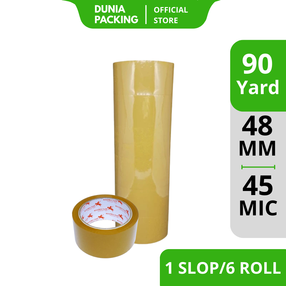 

[COD] Lakban OPP Tape / Lakban Coklat Dunia Packing 90 Yard (1 Slop)