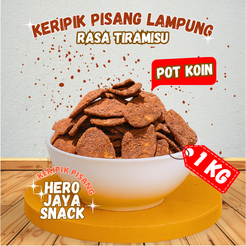 

1kg Potongan Bulat Koin Keripik Pisang Coklat Lampung Pisang Kepok