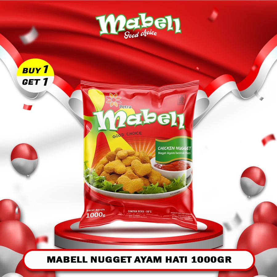 

Mabell Nugget Ayam Hati 1000 Gram Promo Beli 1 Gratis 1