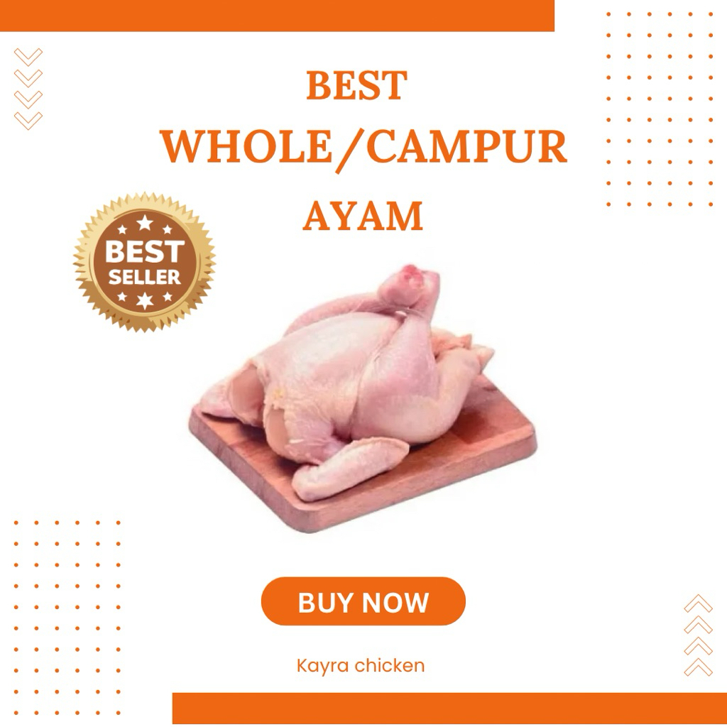 

AYAM WHOLE / AYAM UTUH UKURAN BESAR BUKAN AYAM KECIL/BABY( harga perkilo )