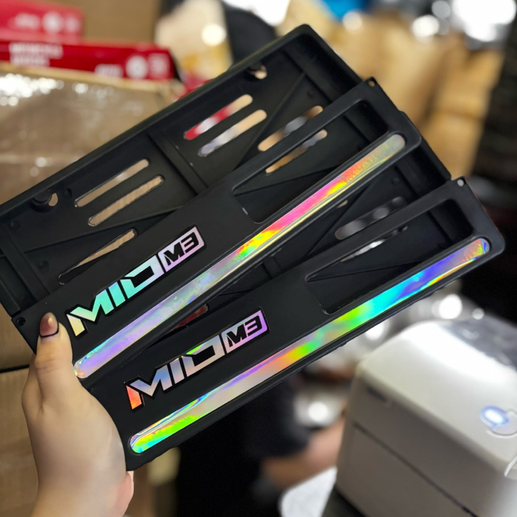 Sepasang Tempat Plat Nomor Motor List Hologram Mio M3 Cover Plat Nomor Motor List Hologram Gratis St