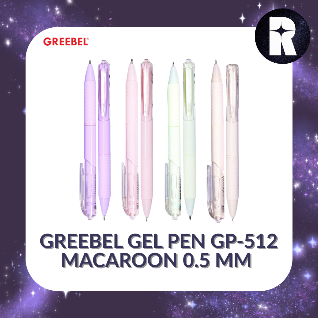 

PULPEN HITAM GREEBEL GEL PEN GP-512 MACAROON 0.5 ( PCS)