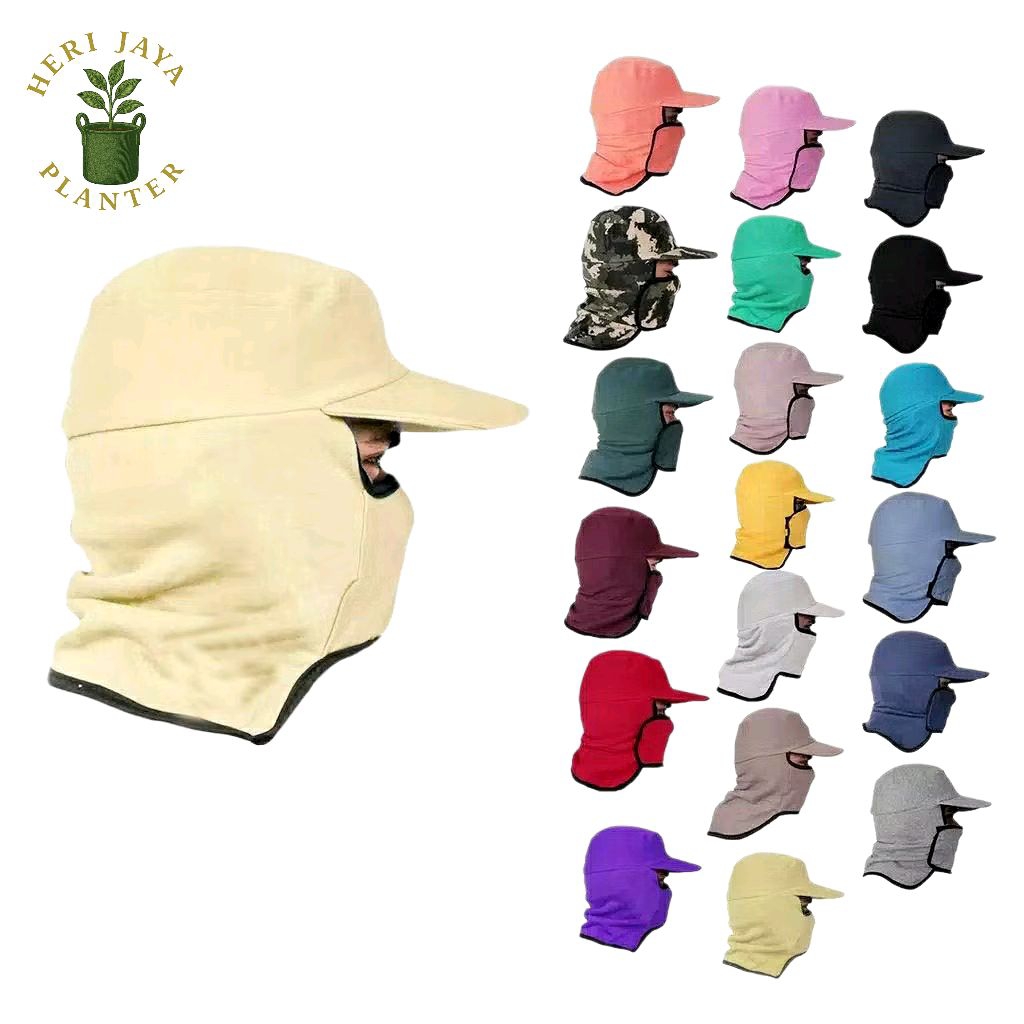 Topi Masker Jepang Berkebun Memancing Bangunan Cocok Untuk Musim Panas Dan Dingin