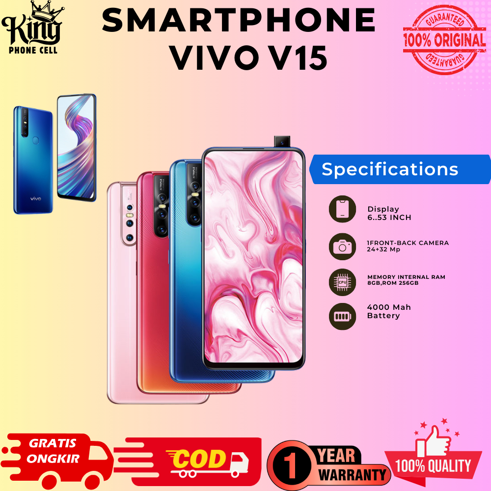 HP VIVO V15 RAM 8GB ROM 256GB MURAH Handphone Android SmartPhone POP UP CAMERA 32MP/AI Triple Camera