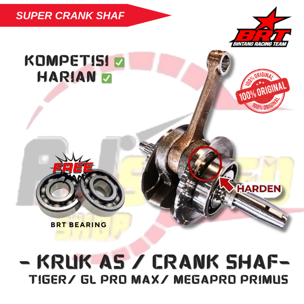 BRT Super Kruk As Stroke Up Tiger /Gl Pro Max/ Megapro Primus Free Bearing Original 100%