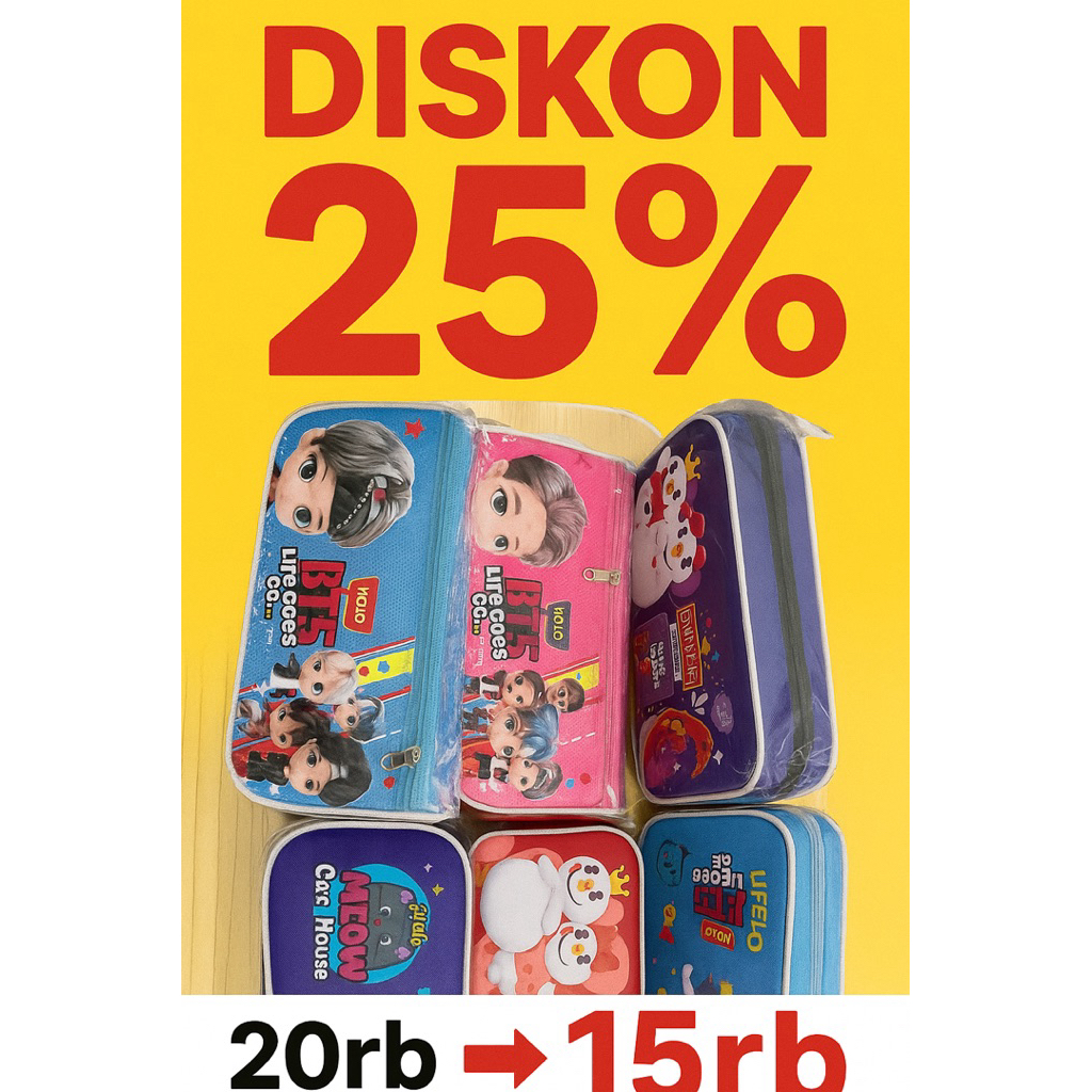 

KOTAK PENSIL KAIN LUCU ukuran 20x10x5