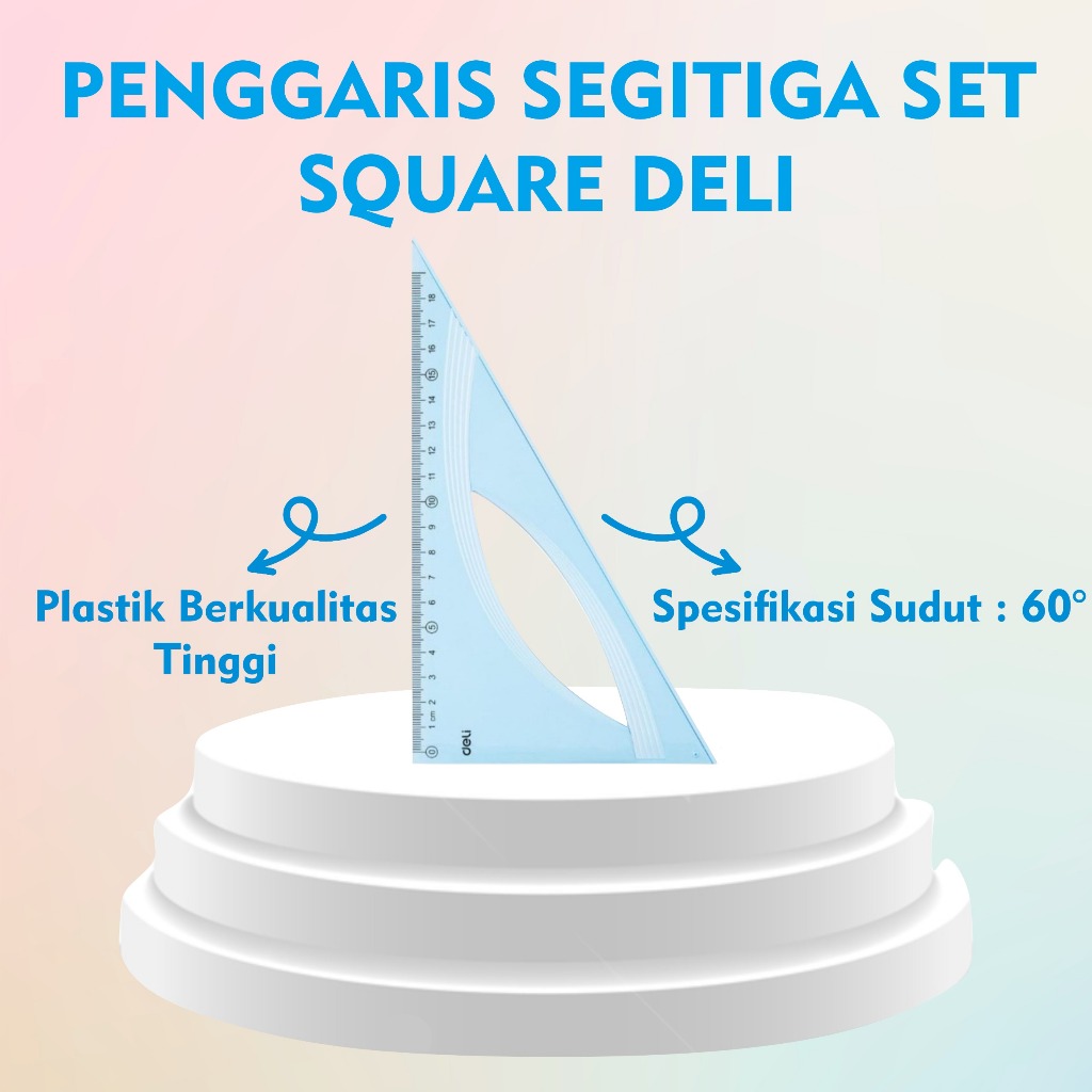 

DELI PENGGARIS SET BIRU EH15/DELI EH15 RULER SET SQUARE BLUE 60° 21cm PENGGARIS PERSEGI RULER SET SQUARE BLUE 60° 21cm