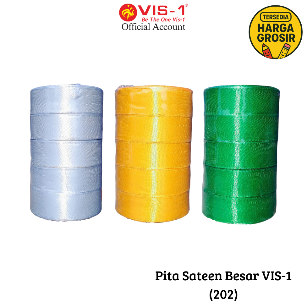 

VIS-1 Pita Sateen / Pita Kado Polos 202 uk 1inch x 15meter / Pita Satin