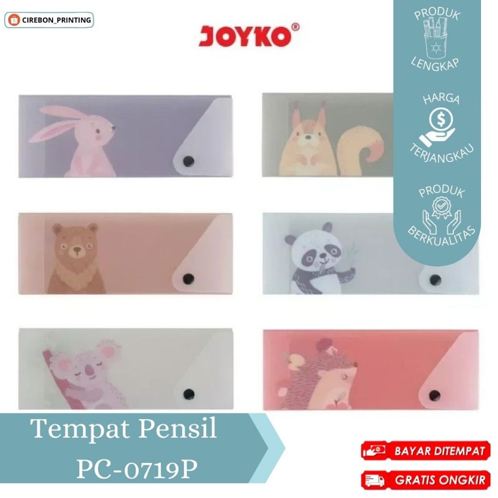 

TEPAK PENSIL / TEPAK PENSIL JOYKO / TEPAK PENSIL JOYKO PC-0719P / TEMPAT PENSIL / PENCIL CASE / ALAT TULIS KANTOR / ATK