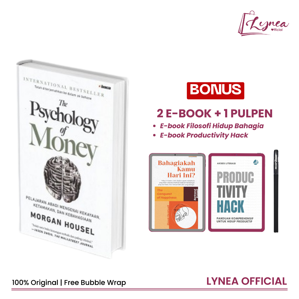 [HARD COVER] Buku The Psychology of Money - Morgan Housel - Psikologi Uang Pelajaran Abadi Mengenai 