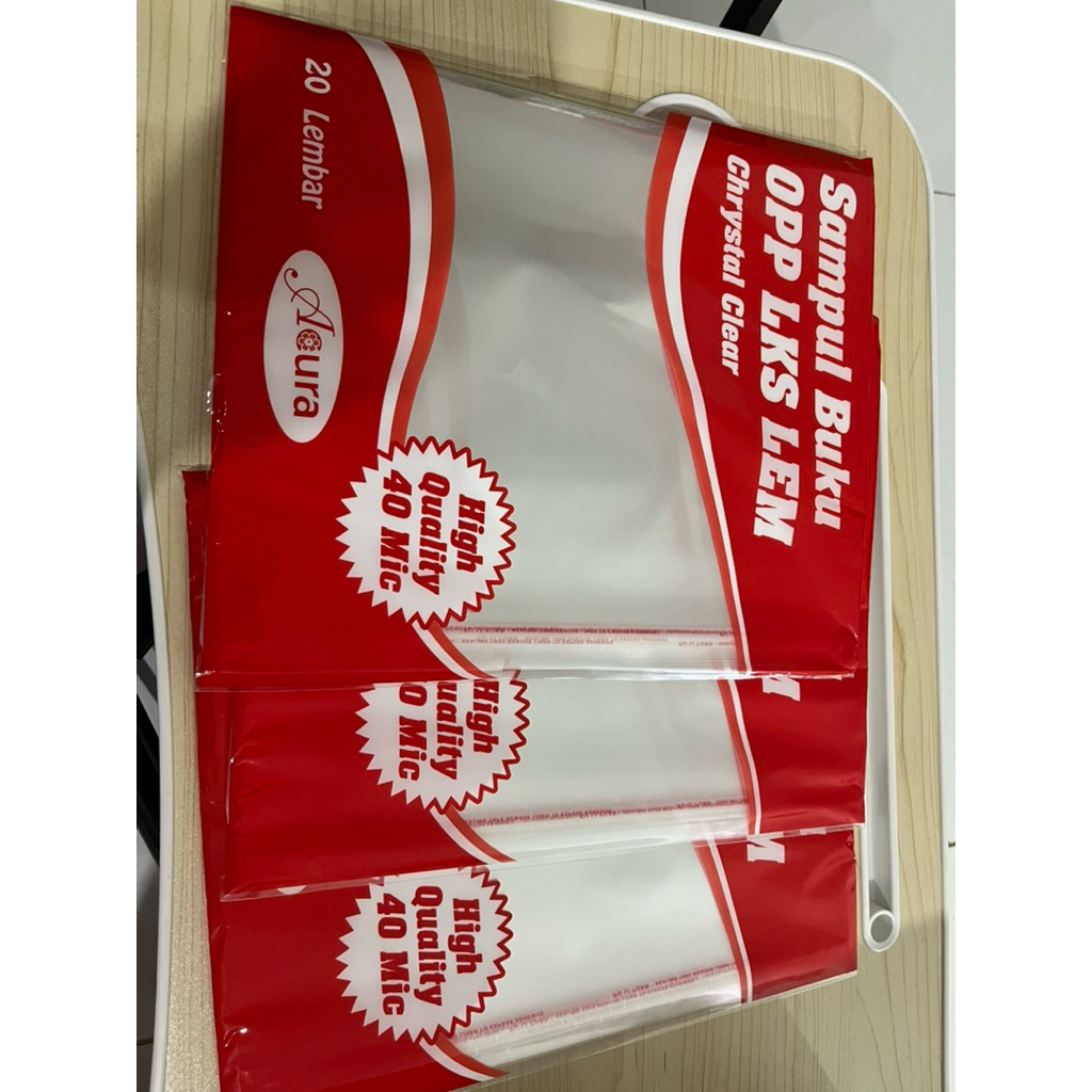 

AOURA SAMPUL BUKU OPP LKS LEM Ukuran 24x29 Isi 20lembar/pack