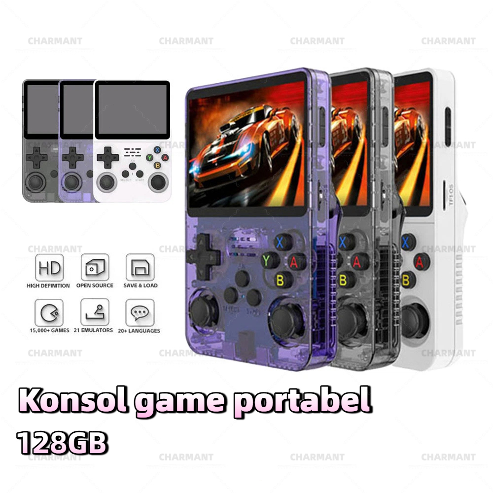 Game Retro R36S 128gb PSP Handheld Best Gaming Konsol Game PSP PS1 Nintendo Gameboy