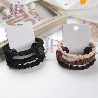 JF Collection - Ikat Rambut Scrunchie Velvet Simple dan Elegan