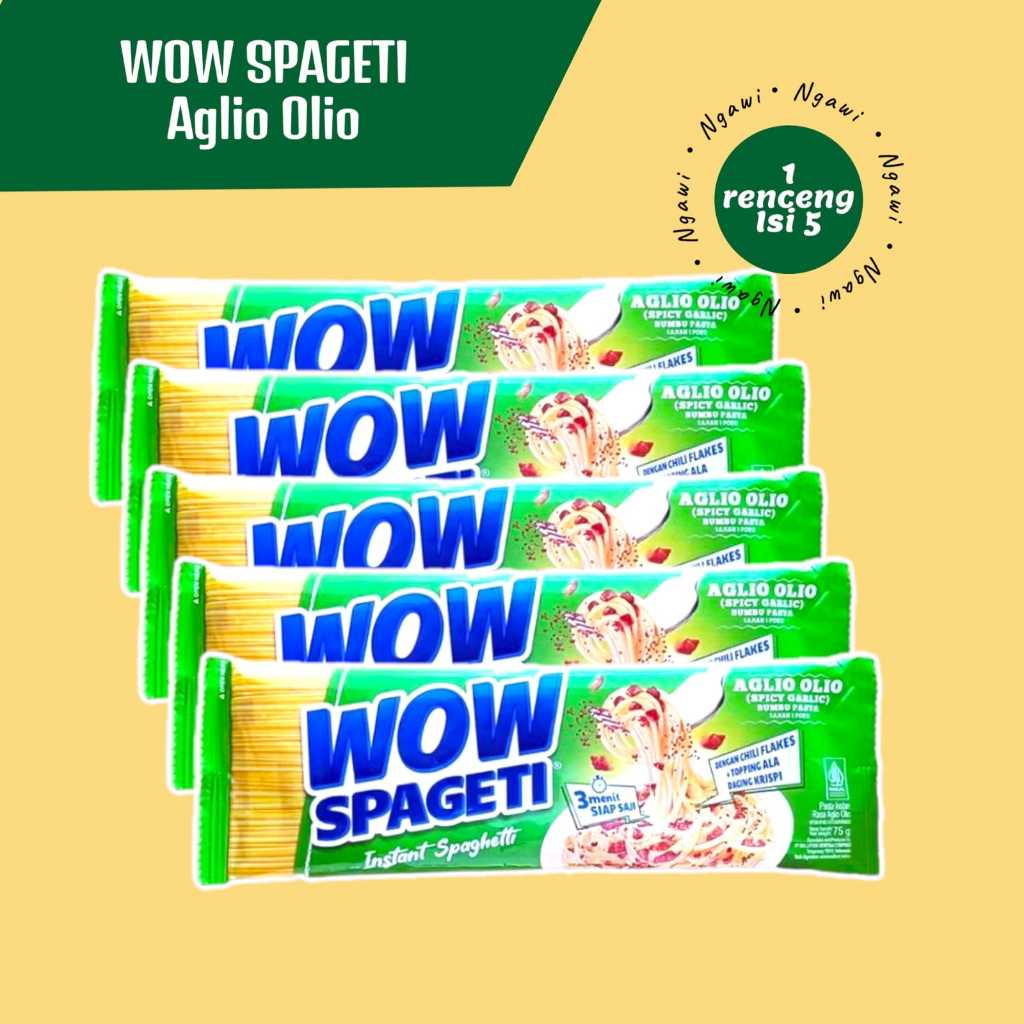 

WOW Spageti AGLIO OLIO, spageti instan, spageti