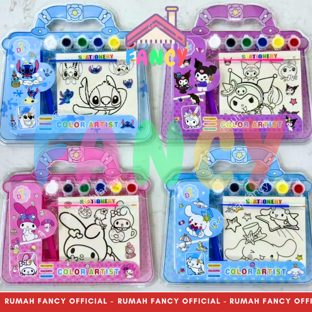 

Tempat Pensil + Buku Mewarnai Cat Air Study Set Lucu 9919 Set Melukis Notes dan Pensil Lucu Unik